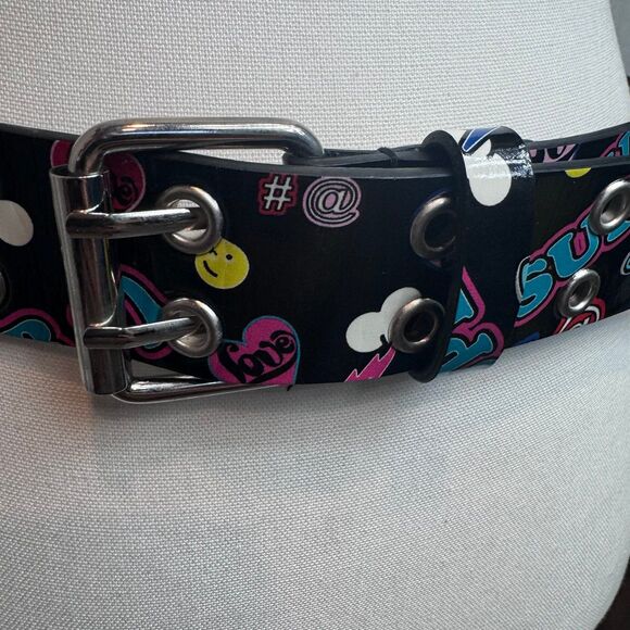 Y2K Inspired Pop Art Double Prong Belt Size Small/ Medium - Picture 2 of 9